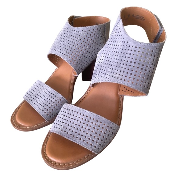 Franco Sarto Women’s Suede Sandal Size 10 Devine Grey Slingback Cut Outs - Picture 5 of 7